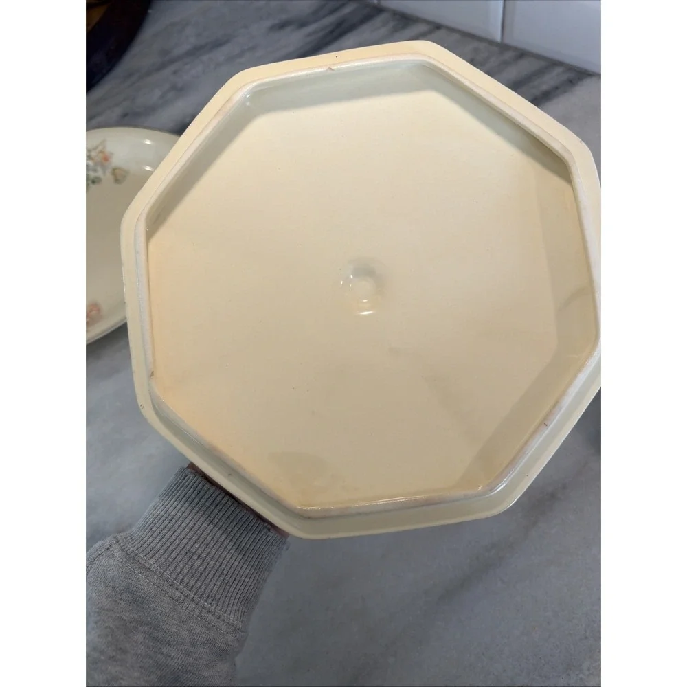 Vintage Homer Laughlin Casserole WV USA HLC Circa 1930's Antique Rose RARE ES009